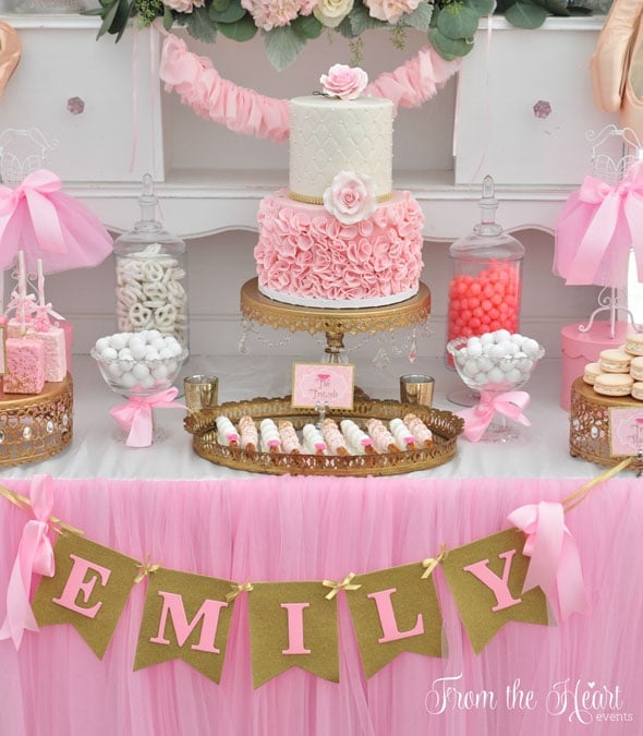 Ballet Themed Birthday Celebration via Pretty My Party