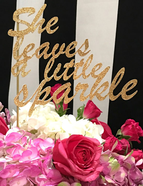 Kate Spade Birthday Cake Topper Idea via Pretty My Party