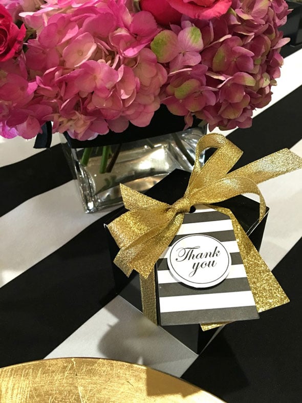 Kate Spade Birthday Celebration Favors via Pretty My Party