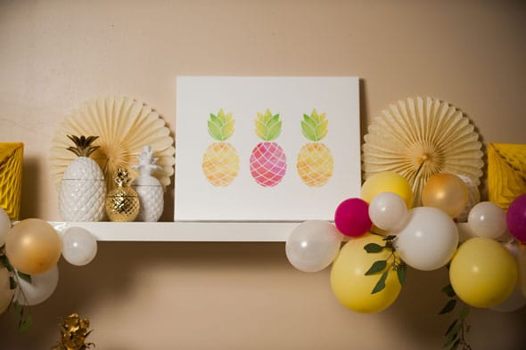 Pineapple Themed Bridal Shower art print via Pretty My Party