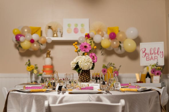 Pineapple Themed Bridal Shower via Pretty My Party
