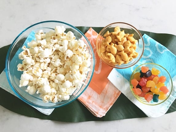 Popcorn Snack Mix, Finding Dory Snack Ideas via Pretty My Party