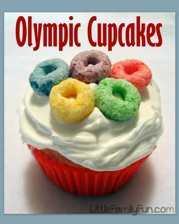 Olympics Cupcakes, 13 Creative Olympic Party Ideas via Pretty My Party