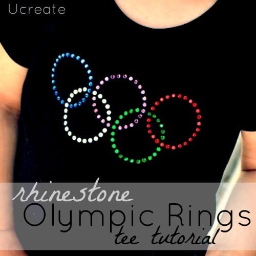 Rhinestone Olympic Rings Tee, 13 Creative Olympic Party Ideas via Pretty My Party
