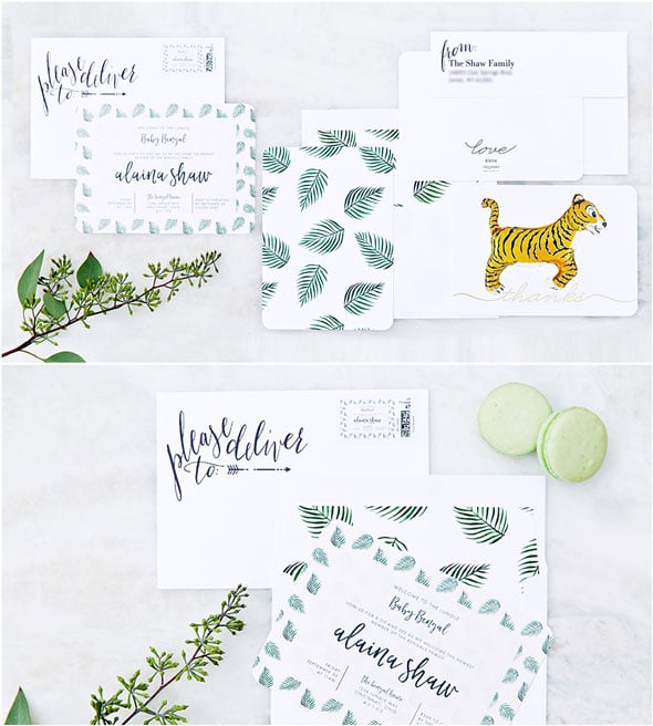 Welcome to the Jungle Baby Shower Invitations via Pretty My Party