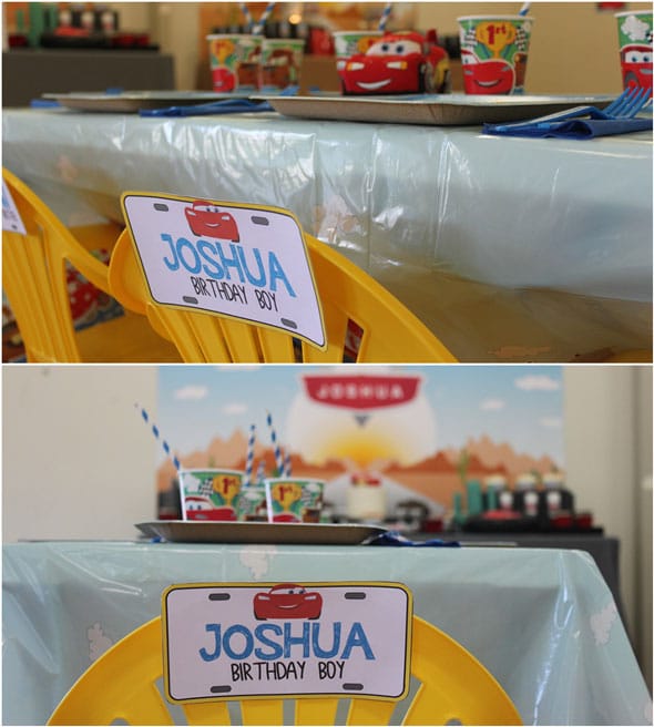 Disney's Cars Themed Birthday Party Chair | Pretty My Party