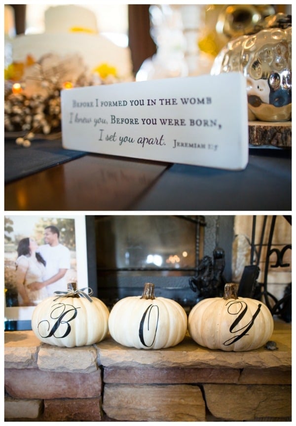 Fall Themed Baby Shower Pumpkins | Pretty My Party