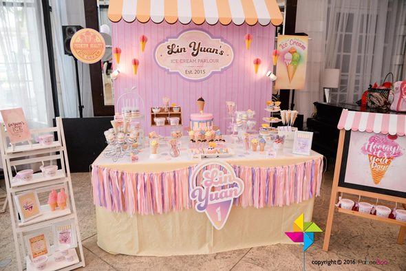 Ice Cream Parlor First Birthday Party | Pretty My Party