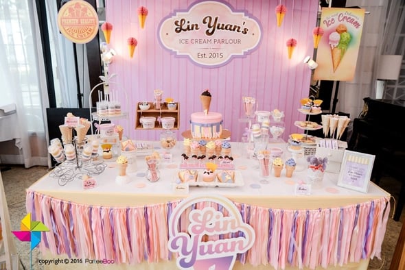 Ice Cream Parlor First Birthday Party | Pretty My Party