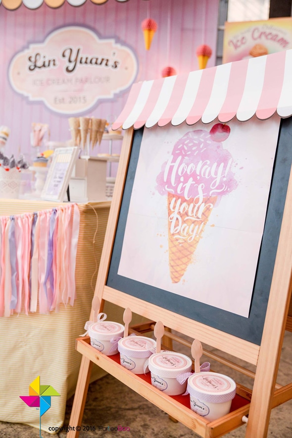 Ice Cream Parlor First Birthday Party | Pretty My Party