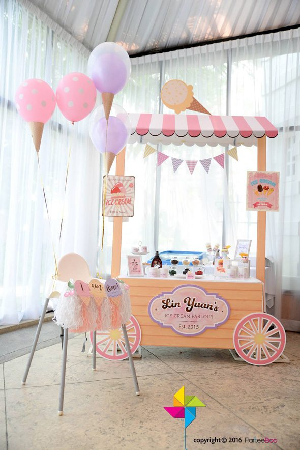 Ice Cream Parlor First Birthday Party | Pretty My Party