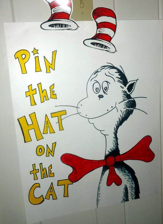 Dr. Seuss Pin the Hat on the Cat Game Idea | Pretty My Party