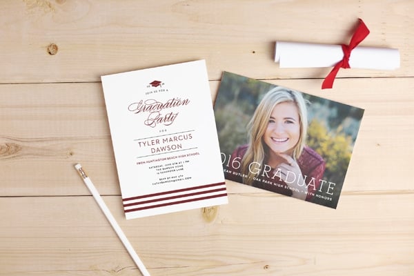 Stylish Graduation Invitation Ideas from Basic Invite | Pretty My Party