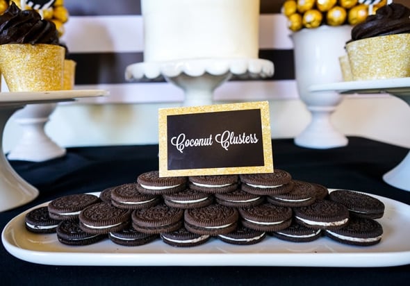 Bold Black and Gold Graduation Party Ideas | Pretty My Party