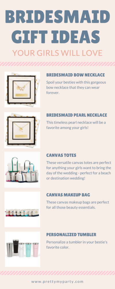 7 Bridesmaid Gift Ideas Your Girls Will Love | Pretty My Party