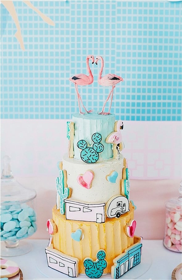 Palm Springs Pool Party Cake | Pretty My Party
