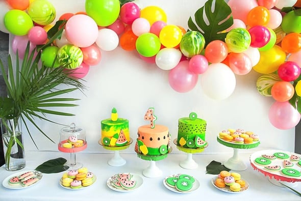 Summer Birthday Ideas for Girls - Summer Party Themes - Pineapple