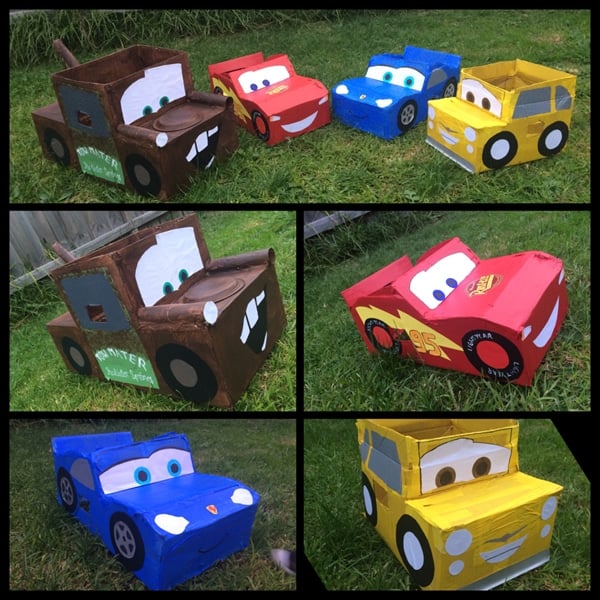 DIY Disney Cardboard Cars Party Idea | Pretty My Party