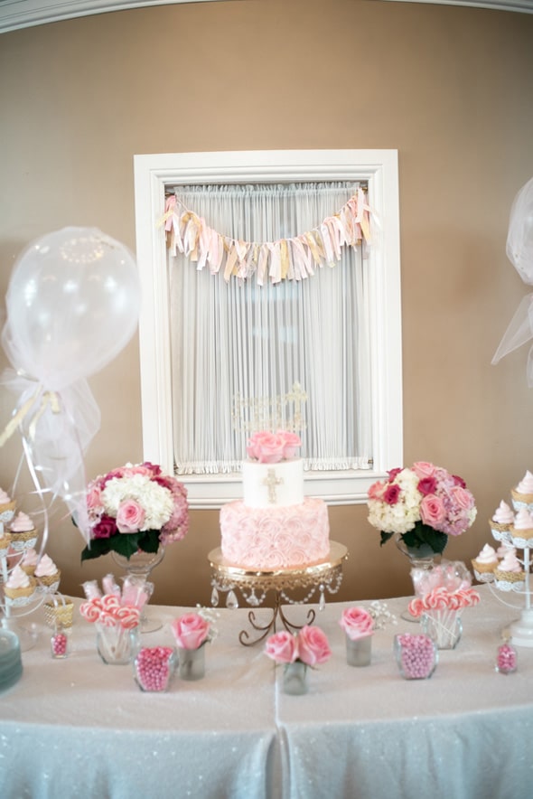 Elegant Pink First Communion Celebration | Pretty My Party