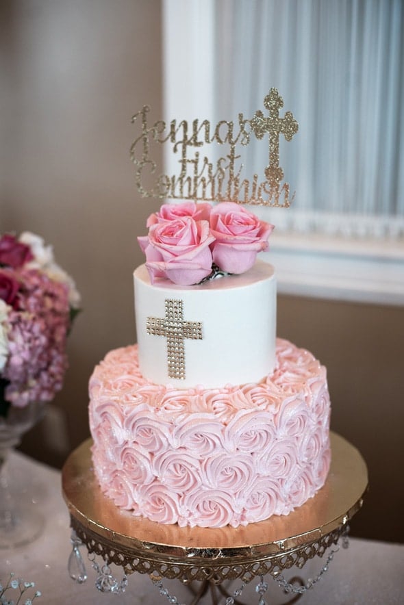 Elegant Pink First Communion Celebration | Pretty My Party