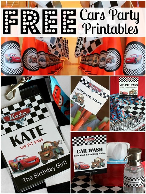 Free Disney Cars Party Printables | Pretty My Party