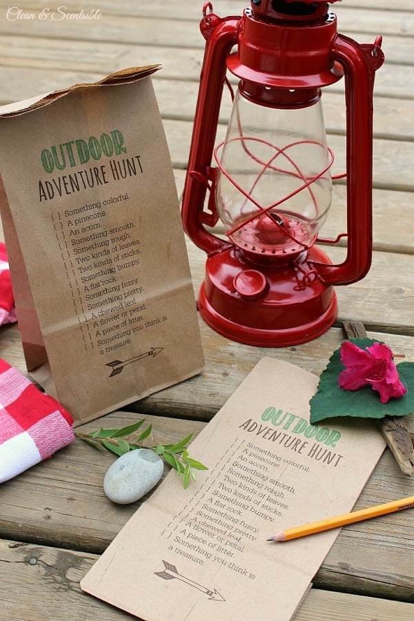 Outdoor Scavenger Hunt Printables | Camping Party Ideas | Pretty My Party