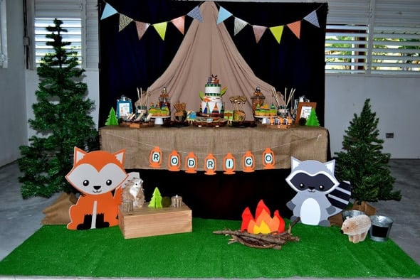 Woodland Camping Dessert Table | Pretty My Party
