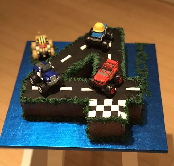 Blaze and the Monster Machines Number Cake