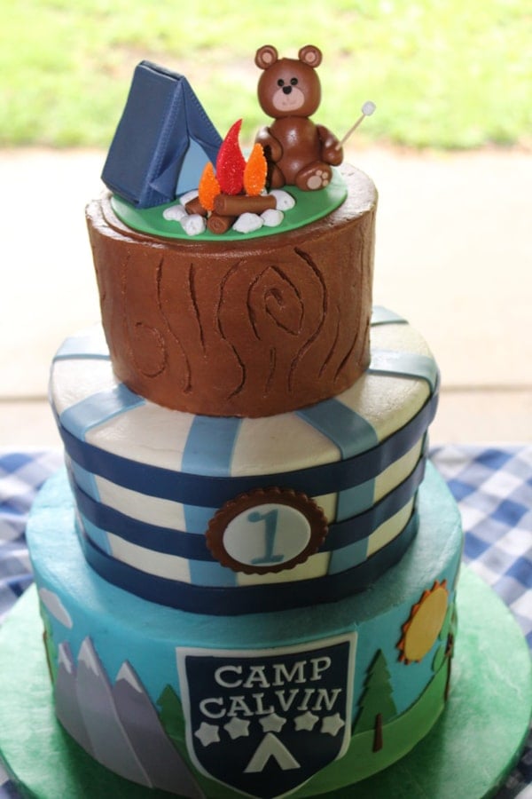 Adorable Camping Party Cake | Pretty My Party