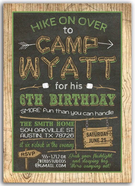 Camping Party Invitation | Pretty My Party