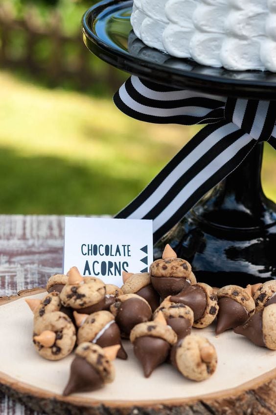 Chocolate Acorns | Camping Party Ideas | Pretty My Party