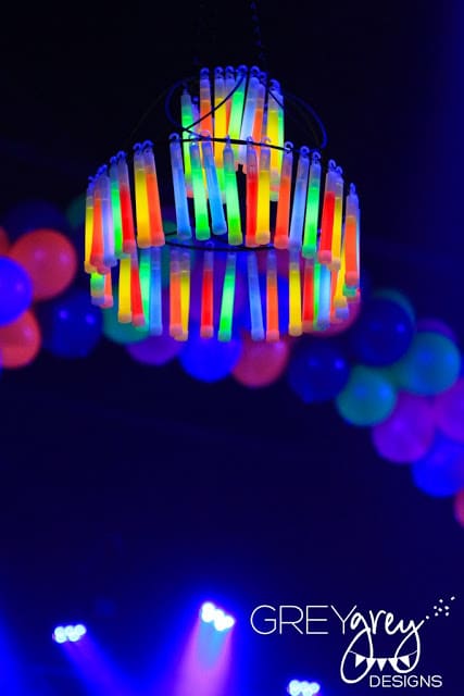 DIY Glow Stick Chandelier | Pretty My Party