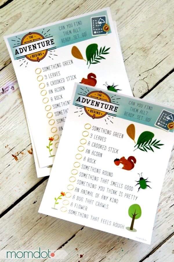 Free Printable Scavenger Hunt for Kids | Camping Party Ideas | Pretty My Party
