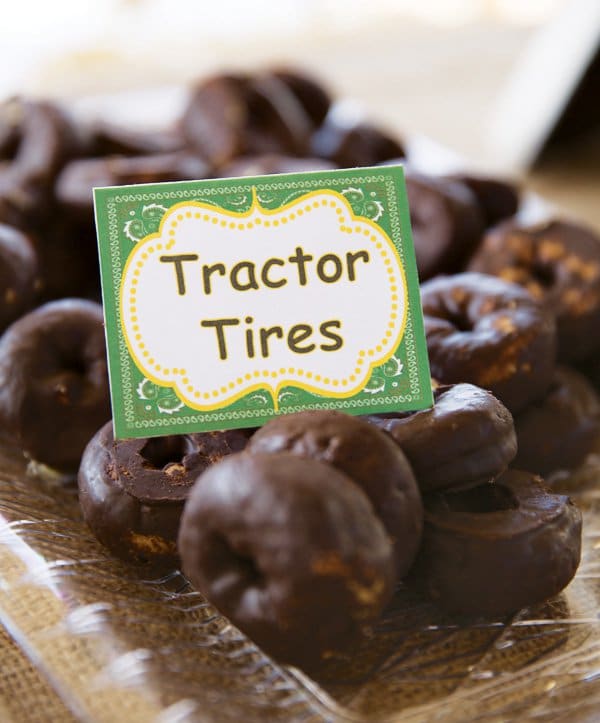 Donut Tractor Tires - John Deere Party Ideas | Pretty My Party