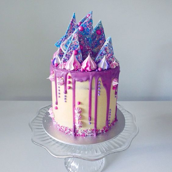 Purple and Blue Drip Cake | Freak Cake Trend | Pretty My Party