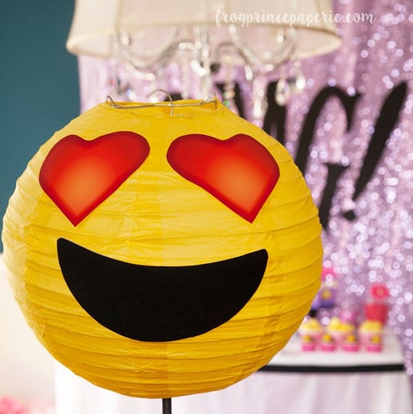 DIY Emoji Paper Lanterns | Emoji Birthday Party Ideas