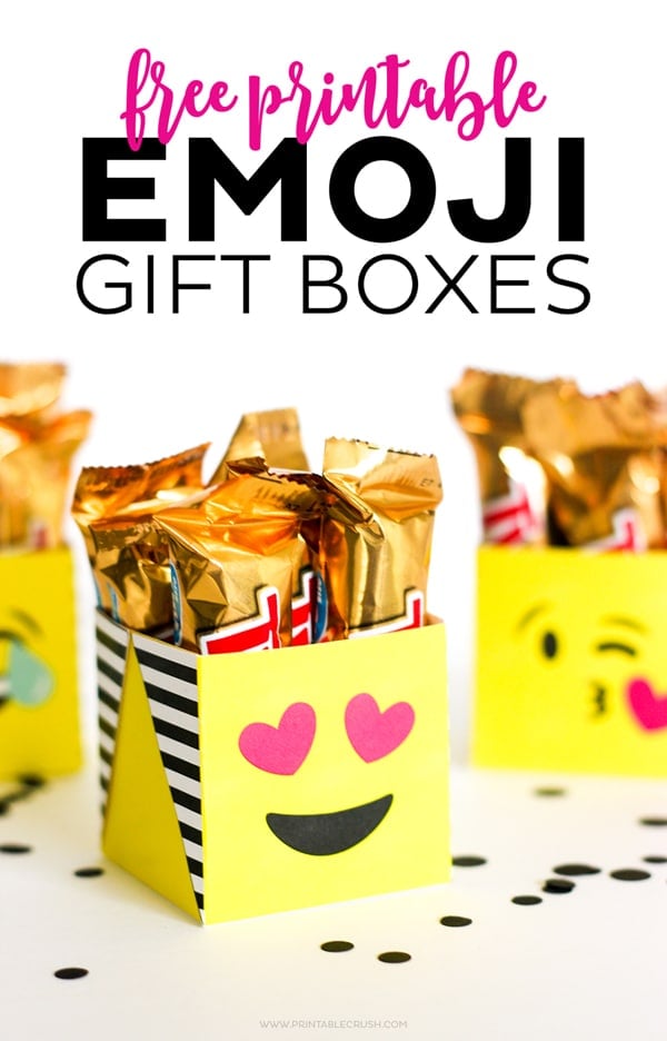 Free Printable Emoji Gift Boxes | Emoji Birthday Party Ideas