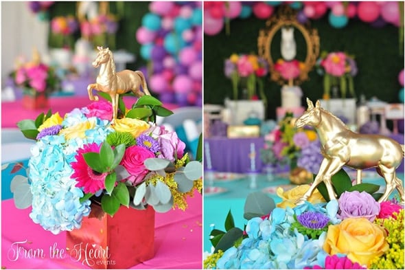 Unicorn and Rainbows Birthday Party featured on Pretty My Party
