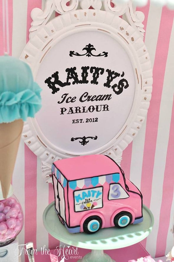Vintage Ice Cream Birthday Party featured on Pretty My Party