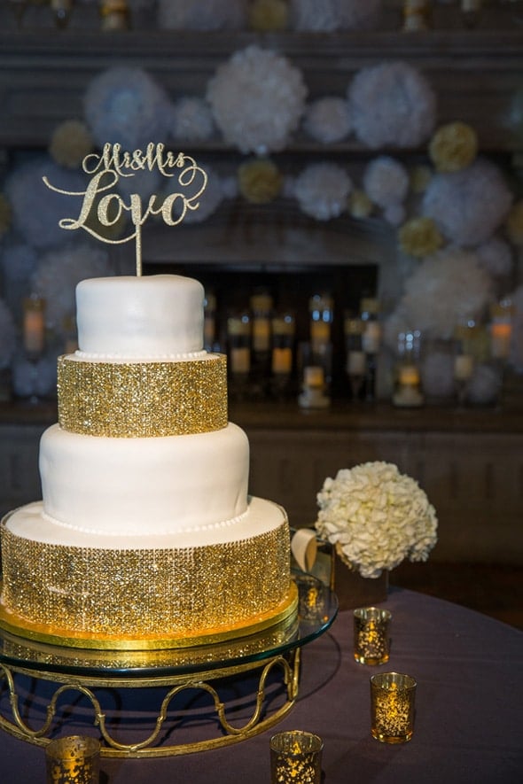 Elegant Gold, Black and White Wedding | Pretty My Party