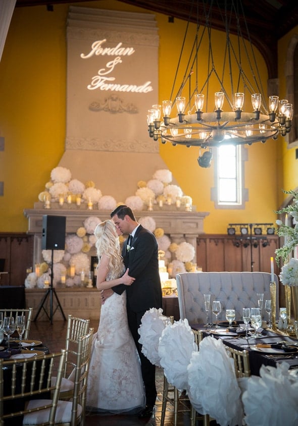 Elegant Gold, Black and White Wedding | Pretty My Party