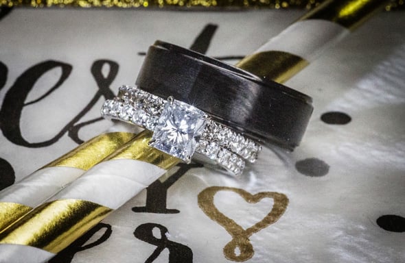 Elegant Gold, Black and White Wedding | Pretty My Party