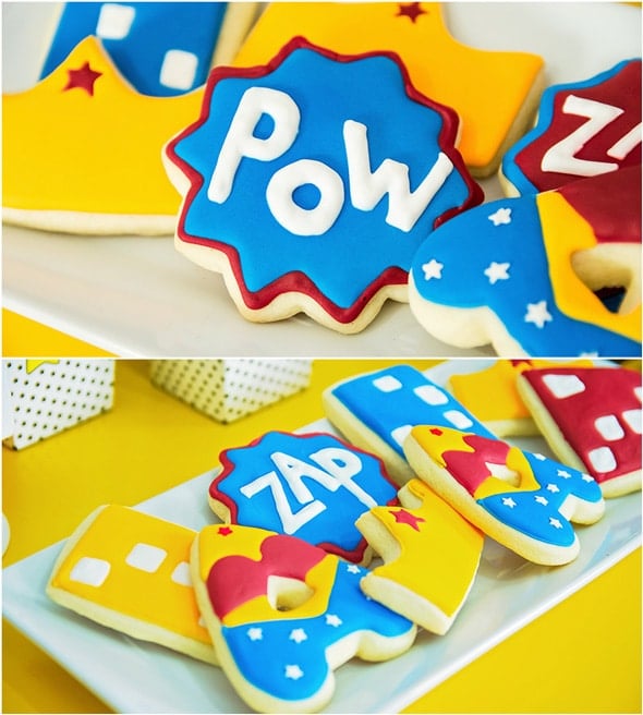 Wonder Woman Birthday Party Cookies | Pretty My Party