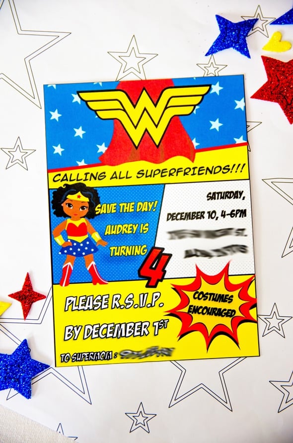 Wonder Woman Birthday Party Invitation | Pretty My Party