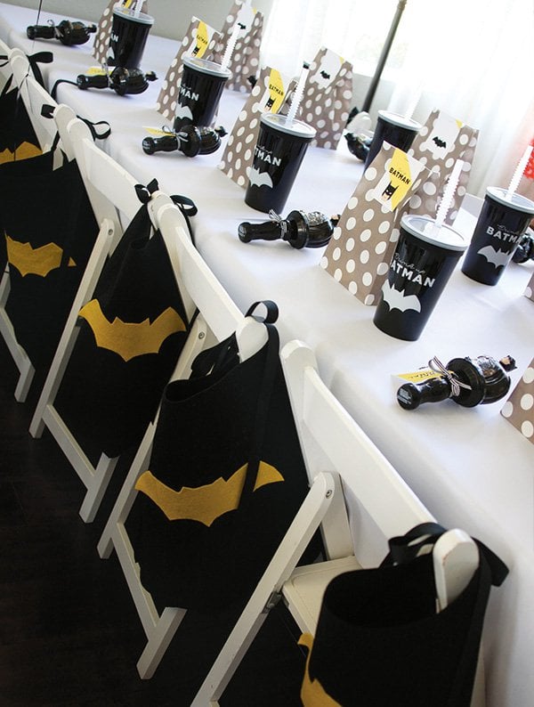 Batman Party Ideas | Caped Chairs