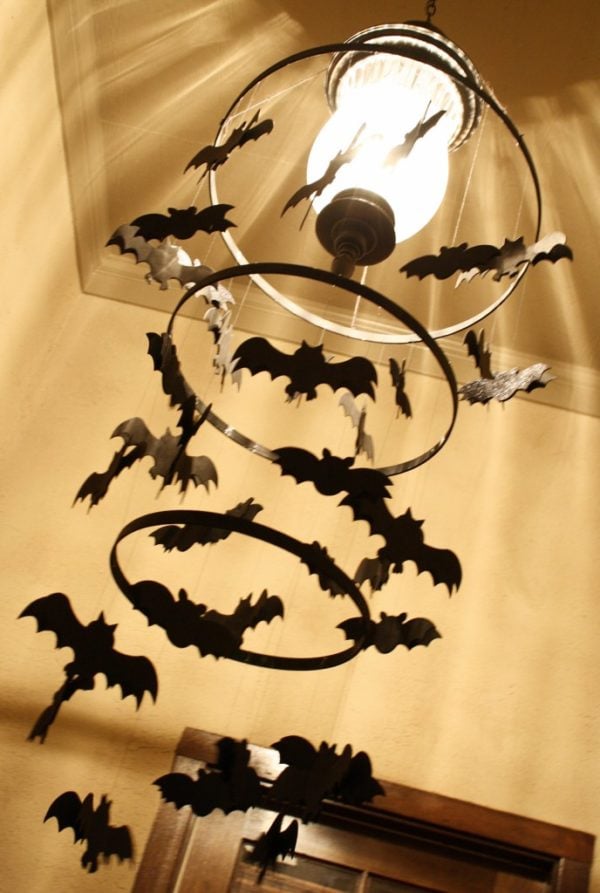 DIY Bat Chandelier | Batman Party Ideas