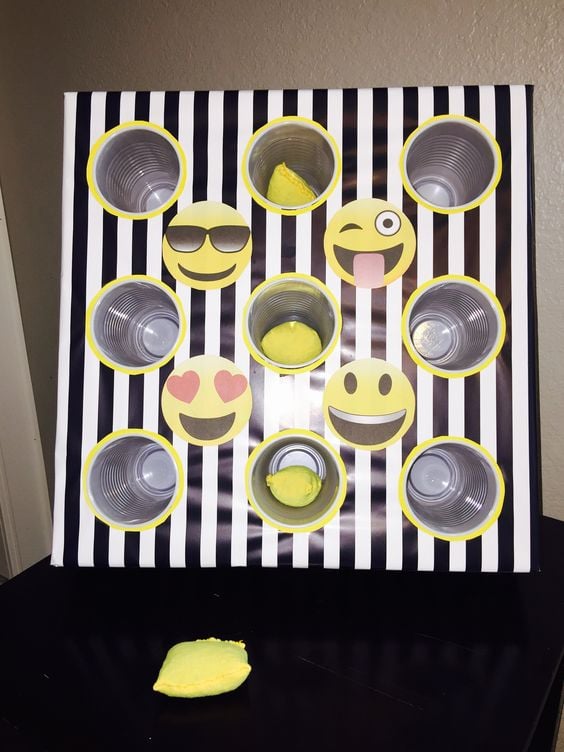 Emoji Bean Bag Toss | Emoji Birthday Party Ideas