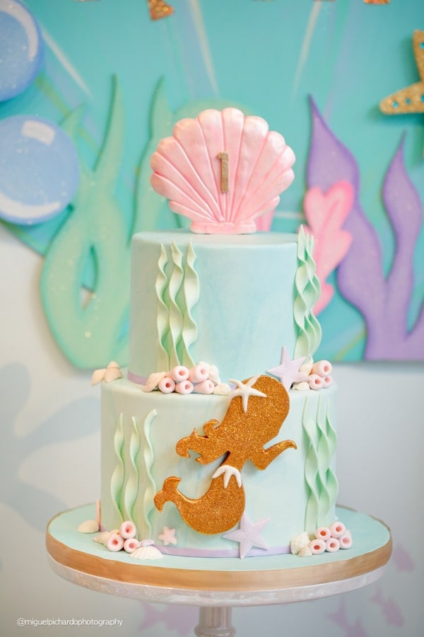 Magical Mermaid First Birthday Party Birthday Cake