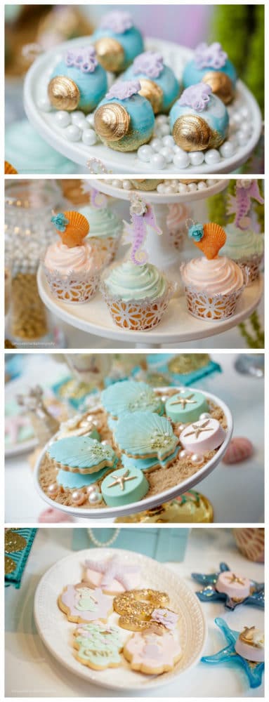 Magical Mermaid First Birthday Party Sweets 