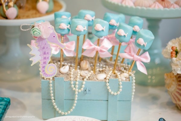 Magical Mermaid First Birthday Party Sweets 